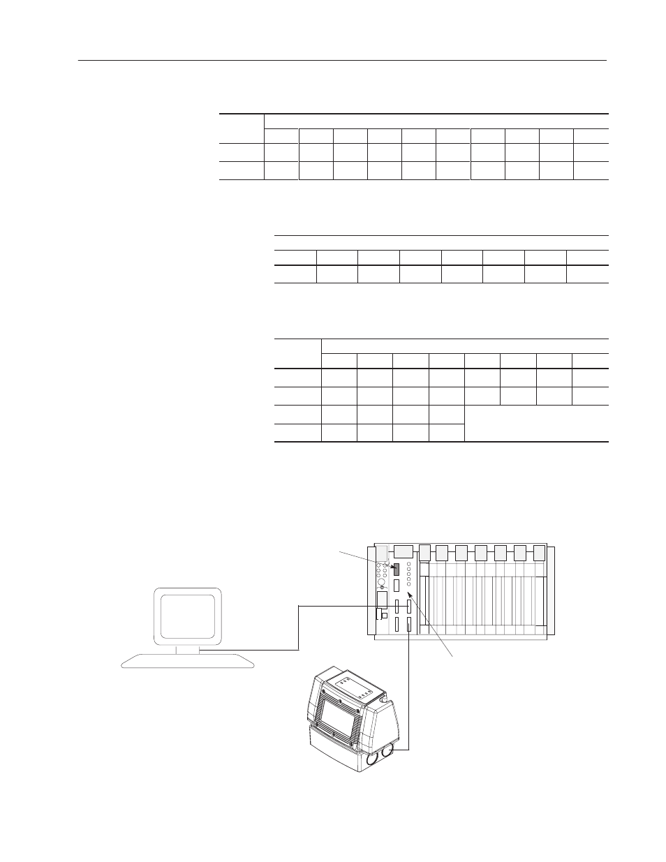 Enhanced plc-5 processor dip switches, I/o chassis backplane dip switches, 2760-rb module dip switches | Rockwell Automation 2755-SNx Adaptascan Bar Code Readers User Manual | Page 288 / 354