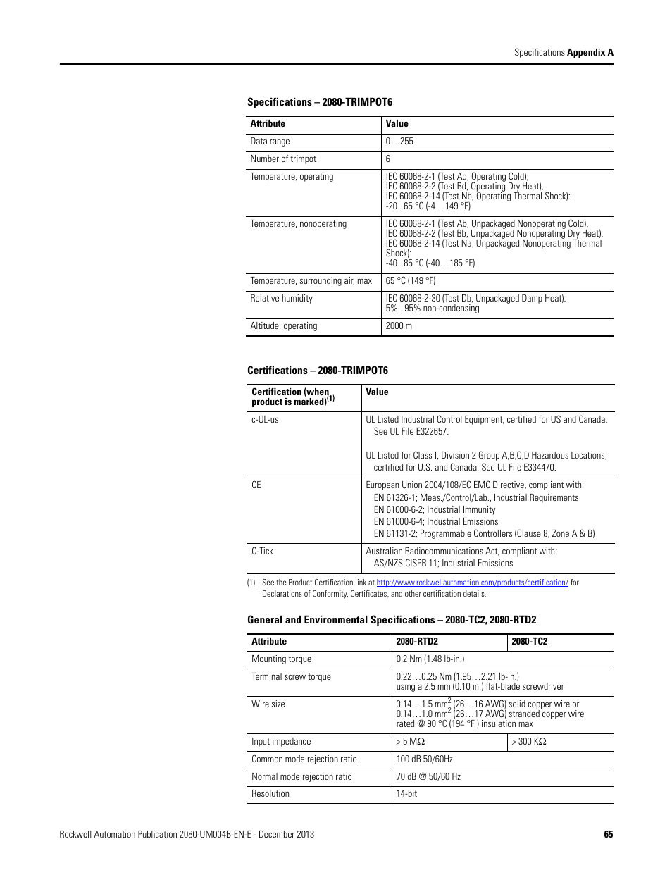 Rockwell Automation 2080 Micro800 Digital and Analog Plug-in Modules User Manual | Page 73 / 108