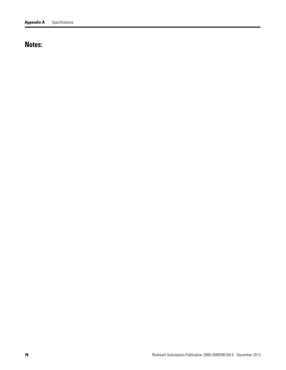 Notes | Rockwell Automation 2080 Micro800 Digital and Analog Plug-in Modules User Manual | Page 84 / 108