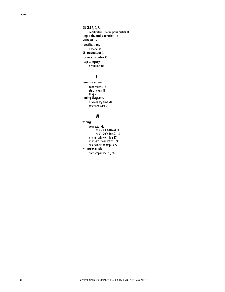 Rockwell Automation 2094-EN02D-M01-S0 Kinetix 6200 and Kinetix 6500 Safe Torque-off Safety Reference Manual User Manual | Page 40 / 42