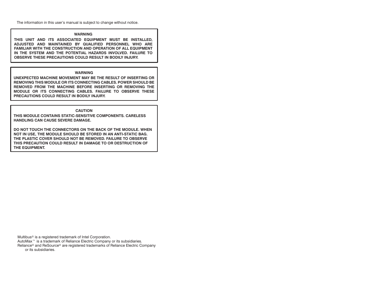 Warning notices | Rockwell Automation 57C409 2 Channel Analog Input Module User Manual | Page 2 / 44