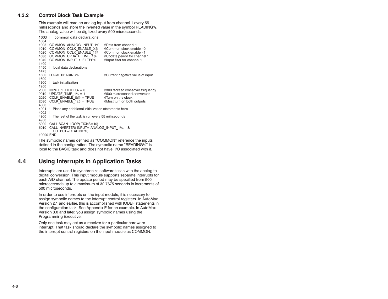 4 using interrupts in application tasks | Rockwell Automation 57C409 2 Channel Analog Input Module User Manual | Page 22 / 44