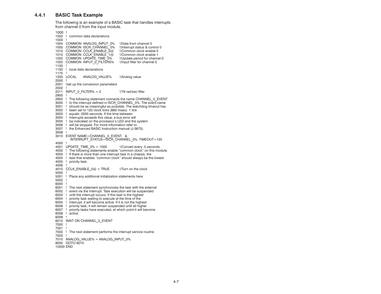 1 basic task example | Rockwell Automation 57C409 2 Channel Analog Input Module User Manual | Page 23 / 44