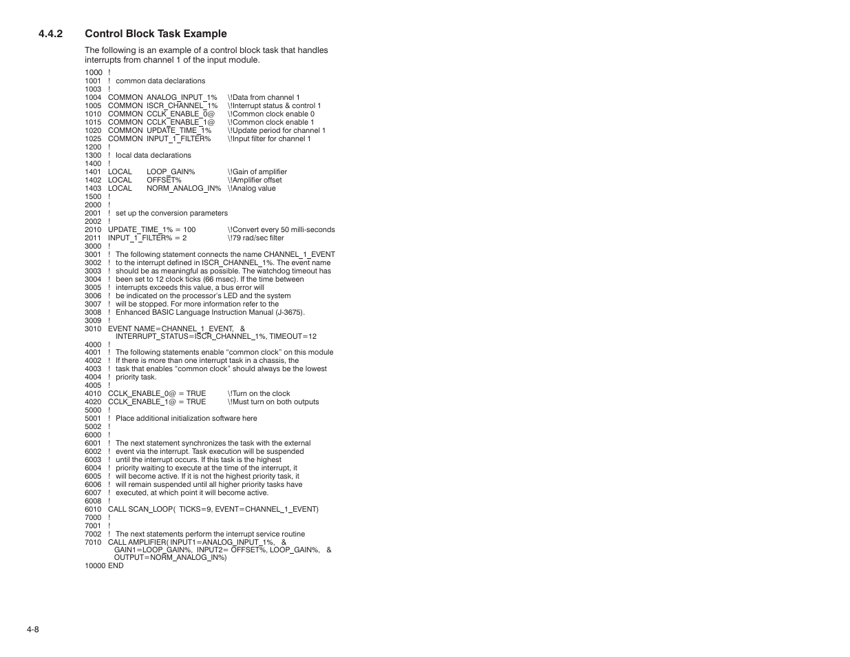 2 control block task example | Rockwell Automation 57C409 2 Channel Analog Input Module User Manual | Page 24 / 44