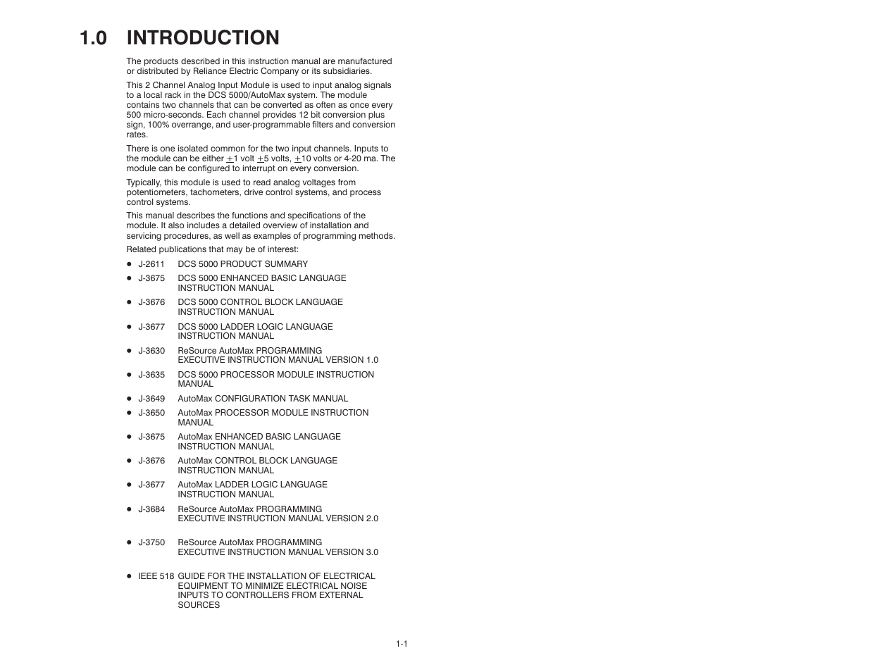 0 introduction | Rockwell Automation 57C409 2 Channel Analog Input Module User Manual | Page 7 / 44