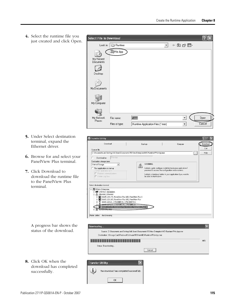 Rockwell Automation Migrating PanelView Enhanced Terminal Applications User Manual | Page 115 / 160