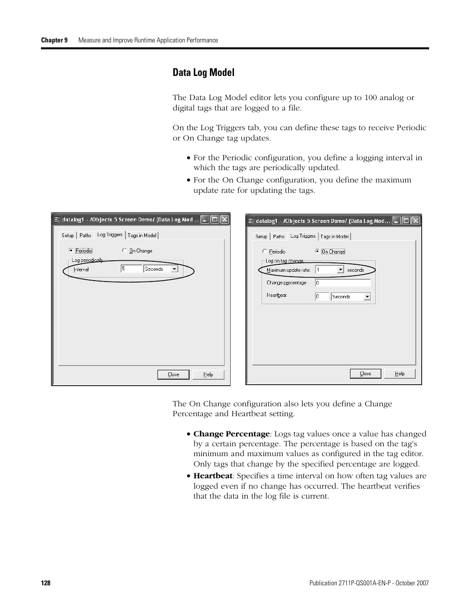 Data log model | Rockwell Automation Migrating PanelView Enhanced Terminal Applications User Manual | Page 128 / 160