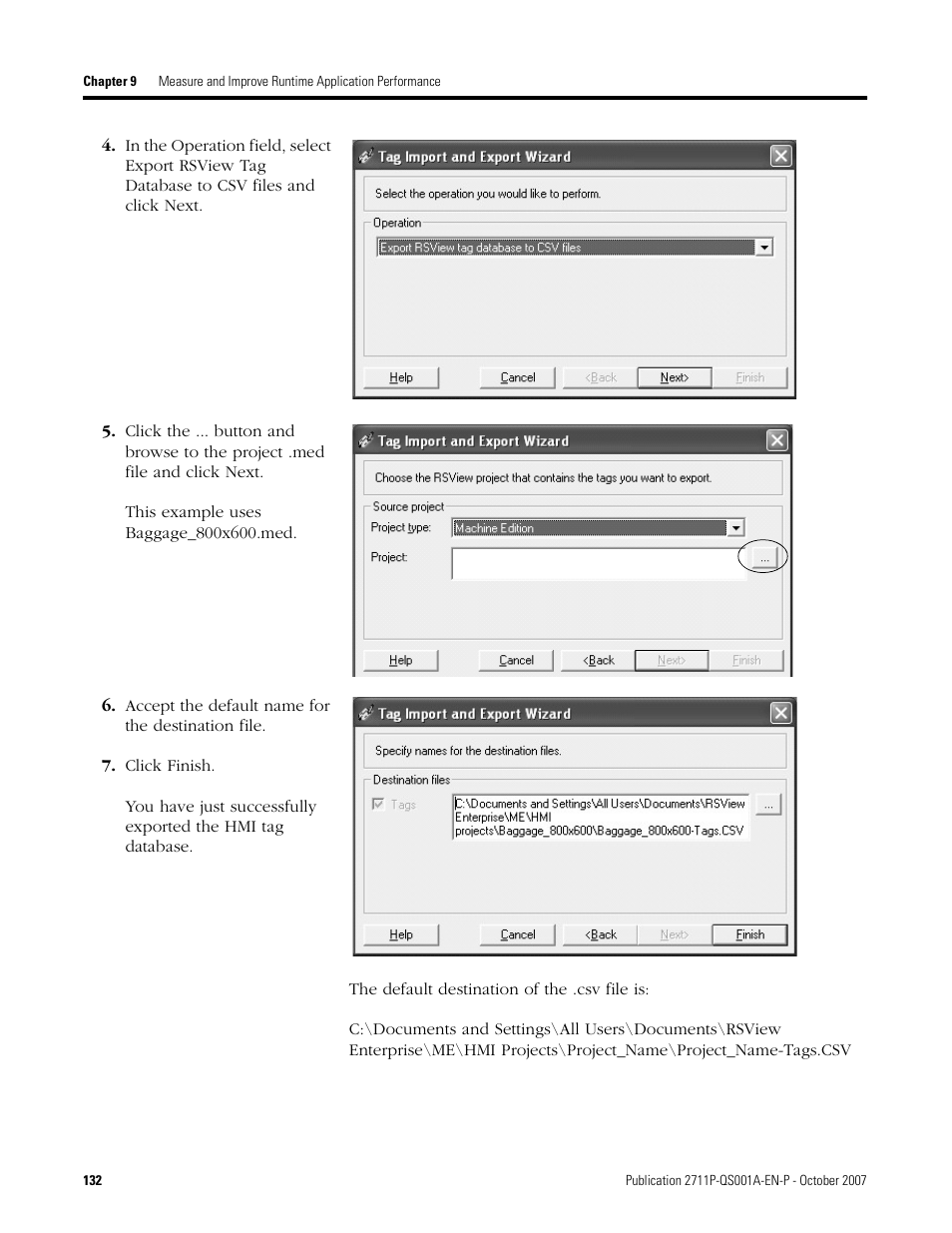 Rockwell Automation Migrating PanelView Enhanced Terminal Applications User Manual | Page 132 / 160