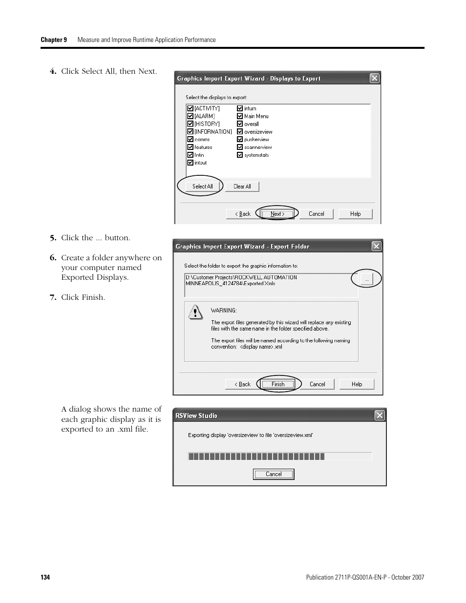 Rockwell Automation Migrating PanelView Enhanced Terminal Applications User Manual | Page 134 / 160