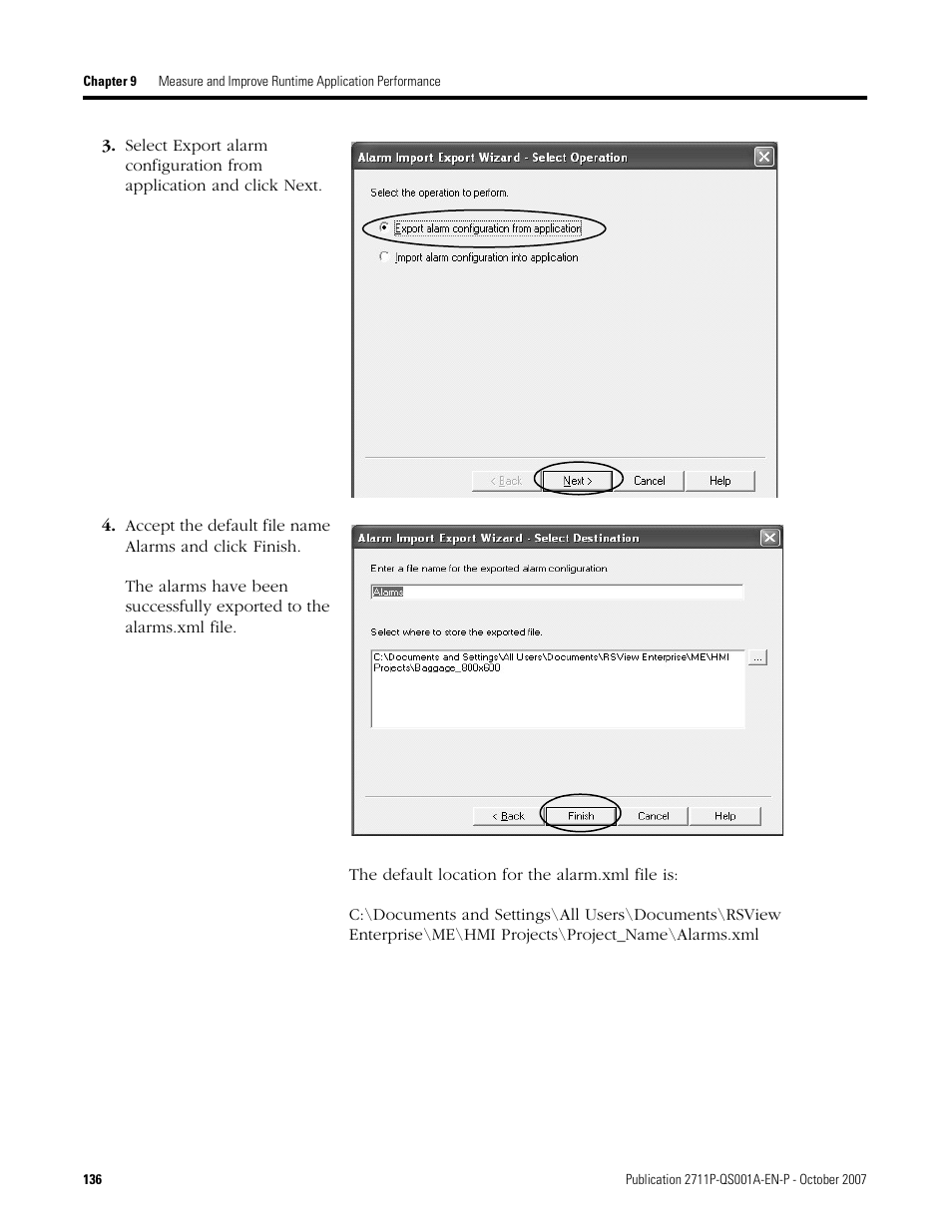 Rockwell Automation Migrating PanelView Enhanced Terminal Applications User Manual | Page 136 / 160