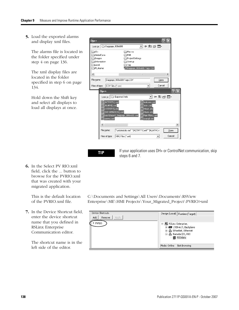 Rockwell Automation Migrating PanelView Enhanced Terminal Applications User Manual | Page 138 / 160