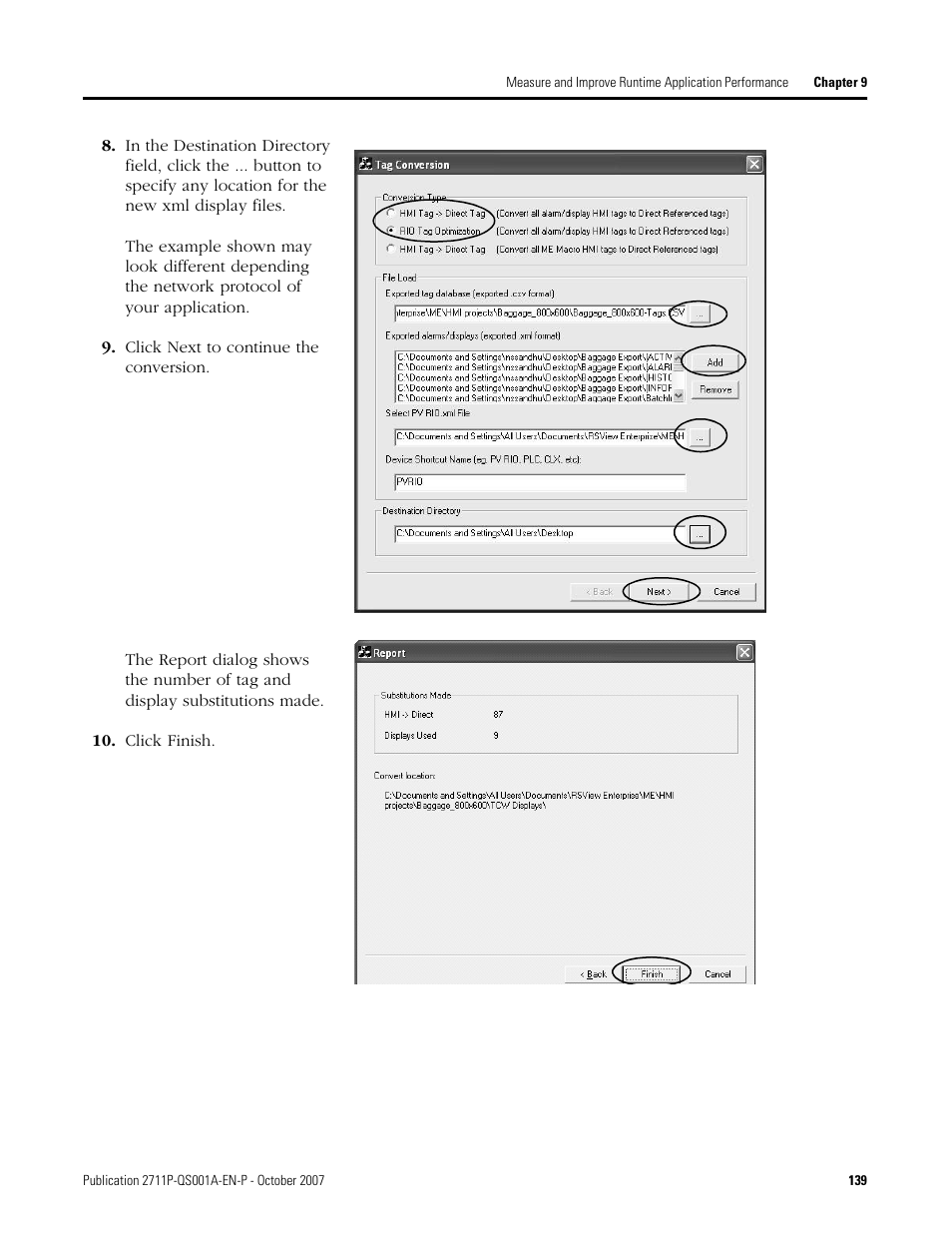 Rockwell Automation Migrating PanelView Enhanced Terminal Applications User Manual | Page 139 / 160