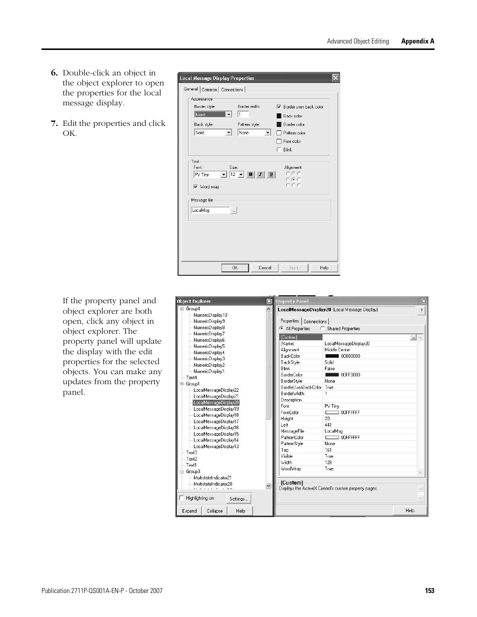 Rockwell Automation Migrating PanelView Enhanced Terminal Applications User Manual | Page 153 / 160