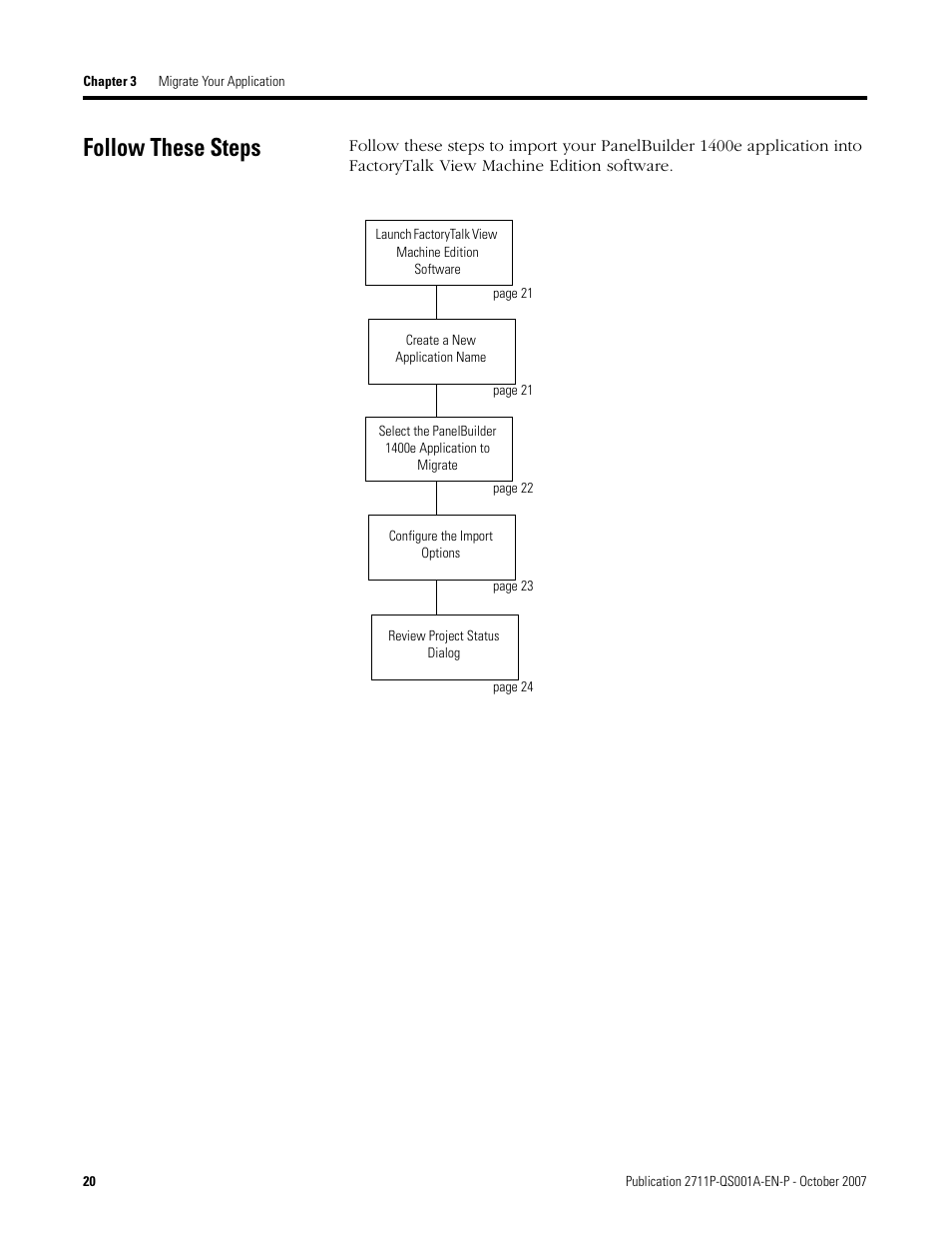 Follow these steps | Rockwell Automation Migrating PanelView Enhanced Terminal Applications User Manual | Page 20 / 160