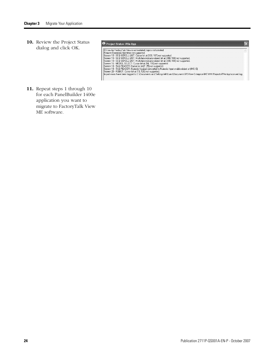 Age 24 | Rockwell Automation Migrating PanelView Enhanced Terminal Applications User Manual | Page 24 / 160