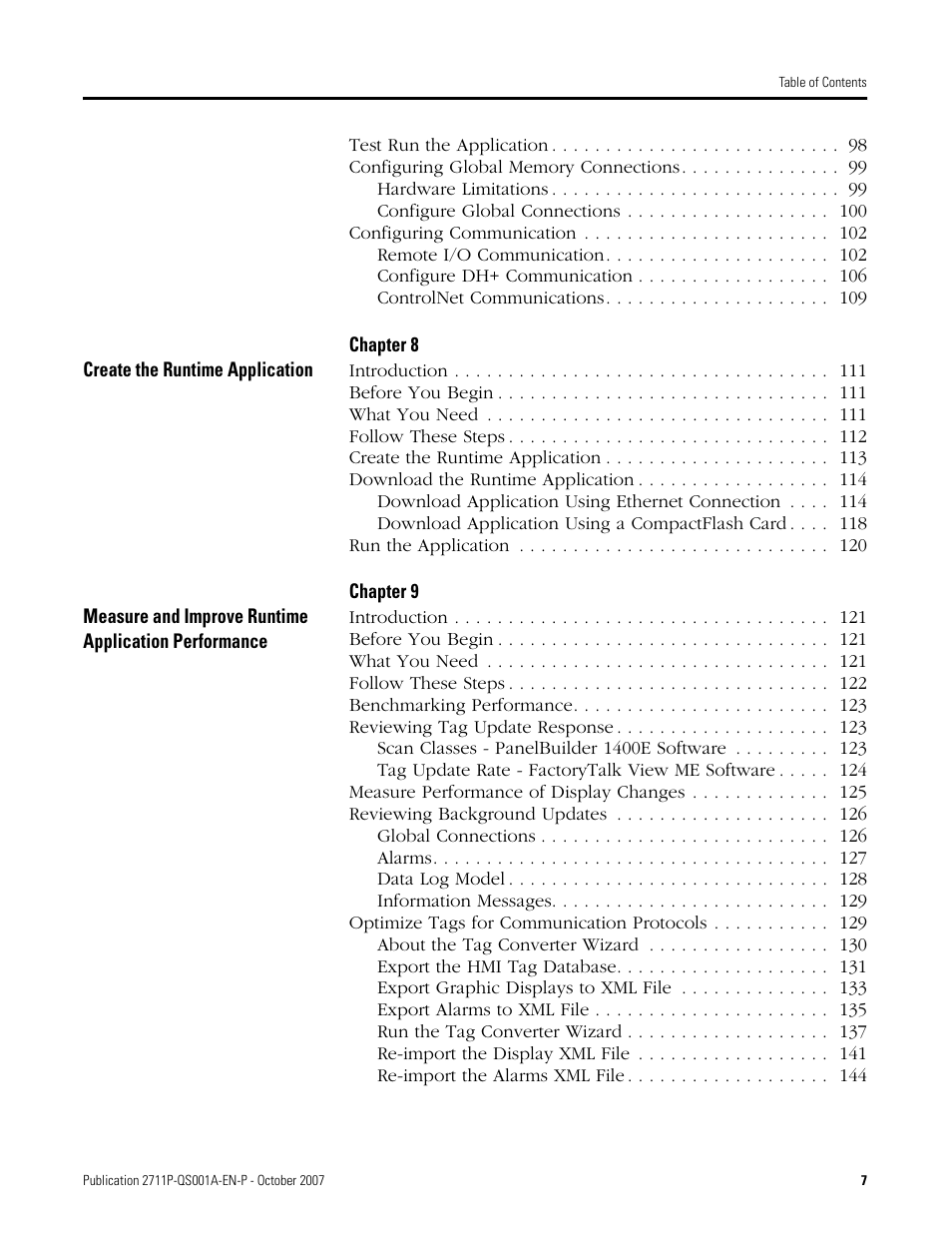 Rockwell Automation Migrating PanelView Enhanced Terminal Applications User Manual | Page 7 / 160