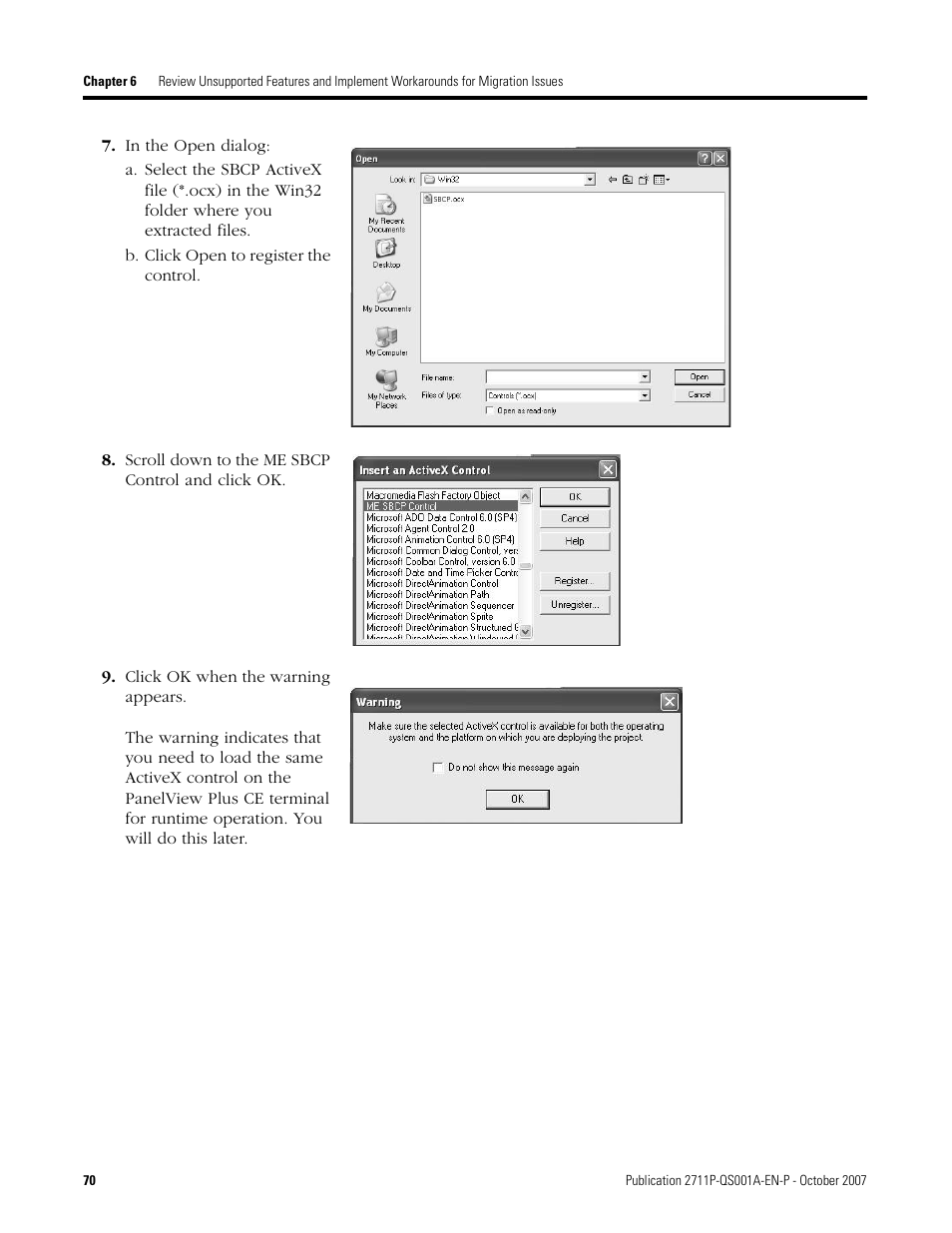 Rockwell Automation Migrating PanelView Enhanced Terminal Applications User Manual | Page 70 / 160