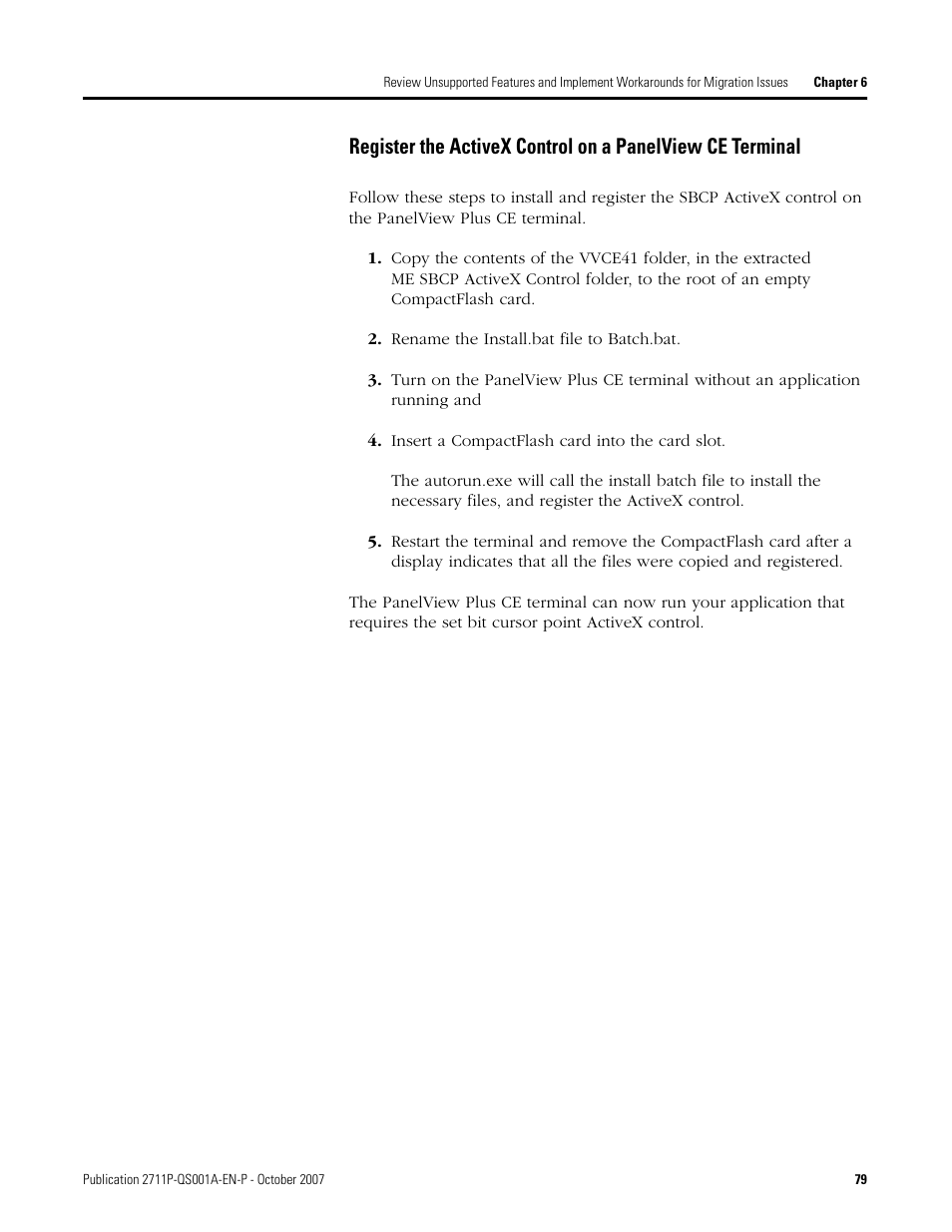 Rockwell Automation Migrating PanelView Enhanced Terminal Applications User Manual | Page 79 / 160