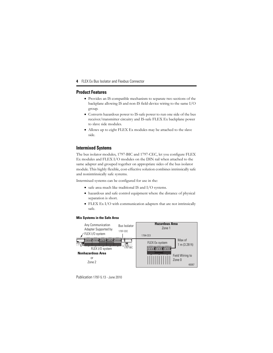 Product features, Intermixed systems | Rockwell Automation 1797-CEC FLEX Ex Bus Isolator and Flexbus Connector User Manual | Page 4 / 28