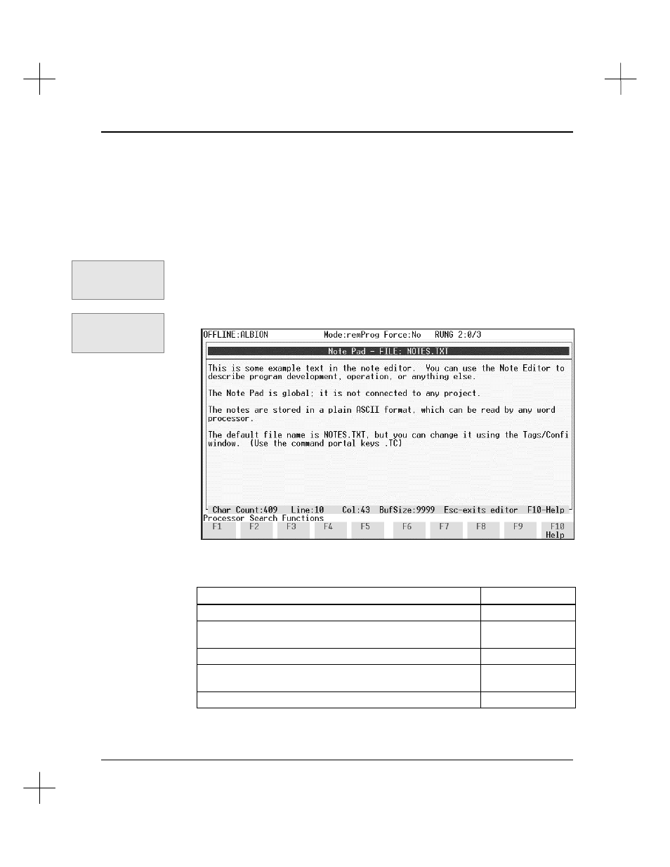 Program note editor | Rockwell Automation 9323-S5500D A.I. SERIES MICROLOGIX 1000 AND PLC-500 SOFTW User Manual | Page 189 / 547