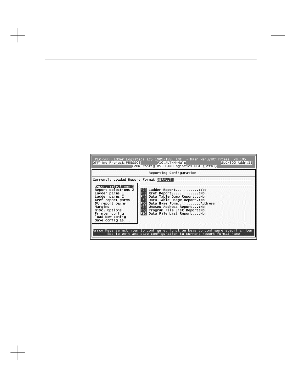 Configure reports | Rockwell Automation 9323-S5500D A.I. SERIES MICROLOGIX 1000 AND PLC-500 SOFTW User Manual | Page 241 / 547