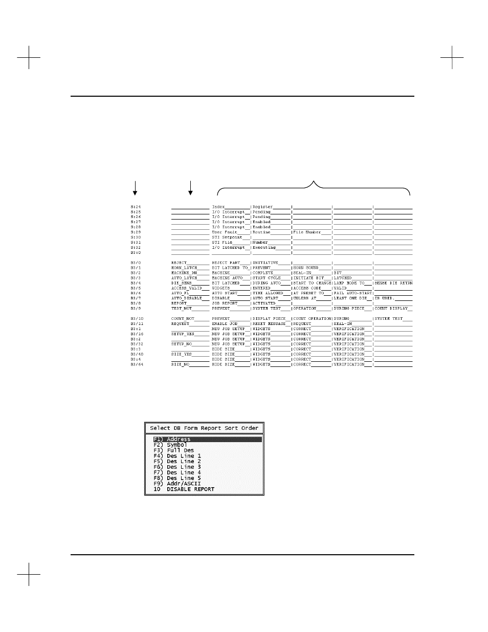 Data base form | Rockwell Automation 9323-S5500D A.I. SERIES MICROLOGIX 1000 AND PLC-500 SOFTW User Manual | Page 266 / 547