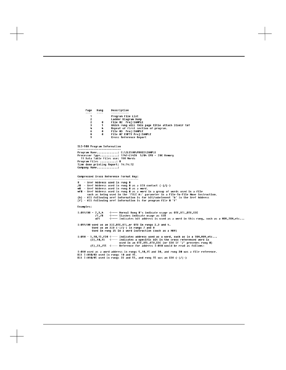 Table of contents/key | Rockwell Automation 9323-S5500D A.I. SERIES MICROLOGIX 1000 AND PLC-500 SOFTW User Manual | Page 275 / 547