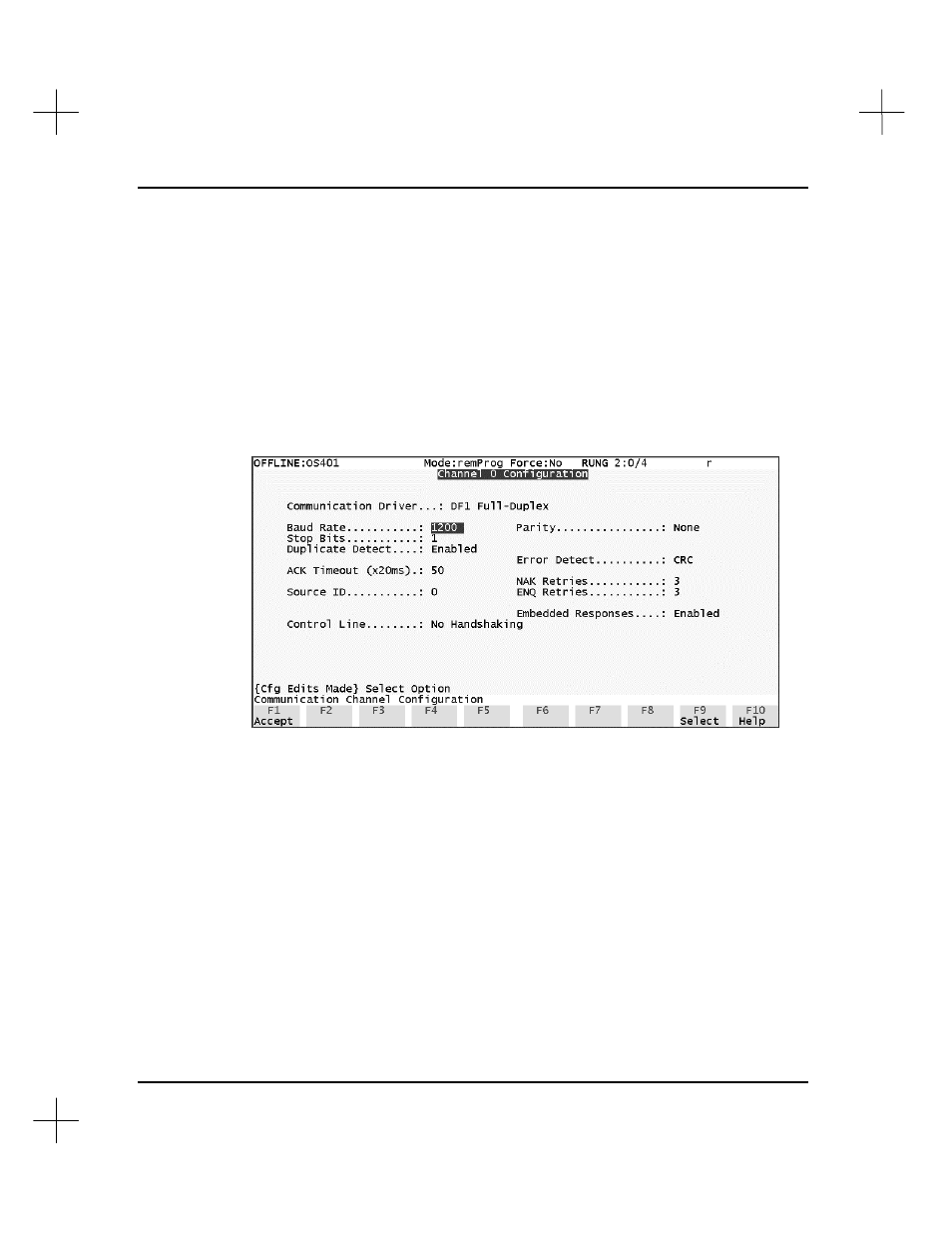 Channel 0’s default settings | Rockwell Automation 9323-S5500D A.I. SERIES MICROLOGIX 1000 AND PLC-500 SOFTW User Manual | Page 382 / 547