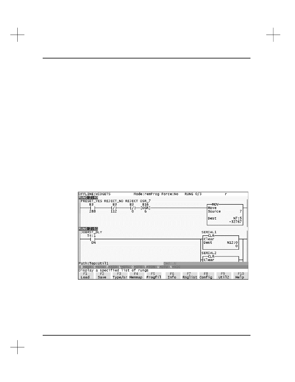 Non-sequential rung display | Rockwell Automation 9323-S5500D A.I. SERIES MICROLOGIX 1000 AND PLC-500 SOFTW User Manual | Page 461 / 547