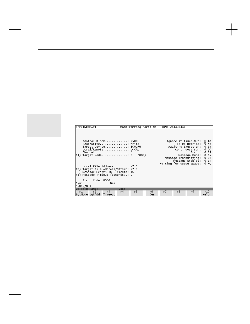 Special display: msg instruction | Rockwell Automation 9323-S5500D A.I. SERIES MICROLOGIX 1000 AND PLC-500 SOFTW User Manual | Page 470 / 547