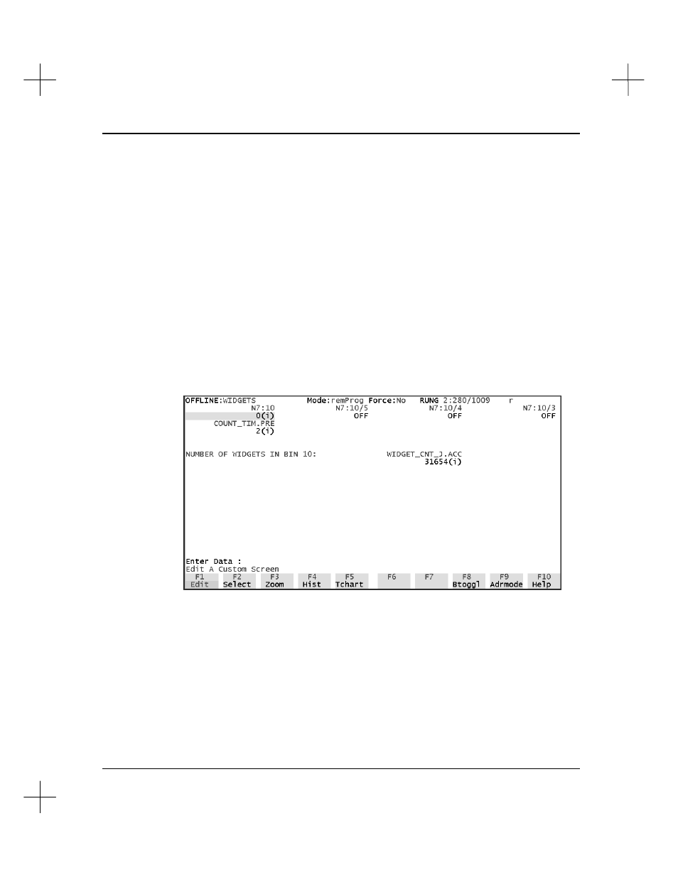 Custom data display monitoring | Rockwell Automation 9323-S5500D A.I. SERIES MICROLOGIX 1000 AND PLC-500 SOFTW User Manual | Page 478 / 547