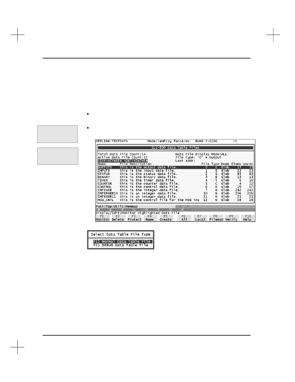 Creating and updating data table files | Rockwell Automation 9323-S5500D A.I. SERIES MICROLOGIX 1000 AND PLC-500 SOFTW User Manual | Page 70 / 547