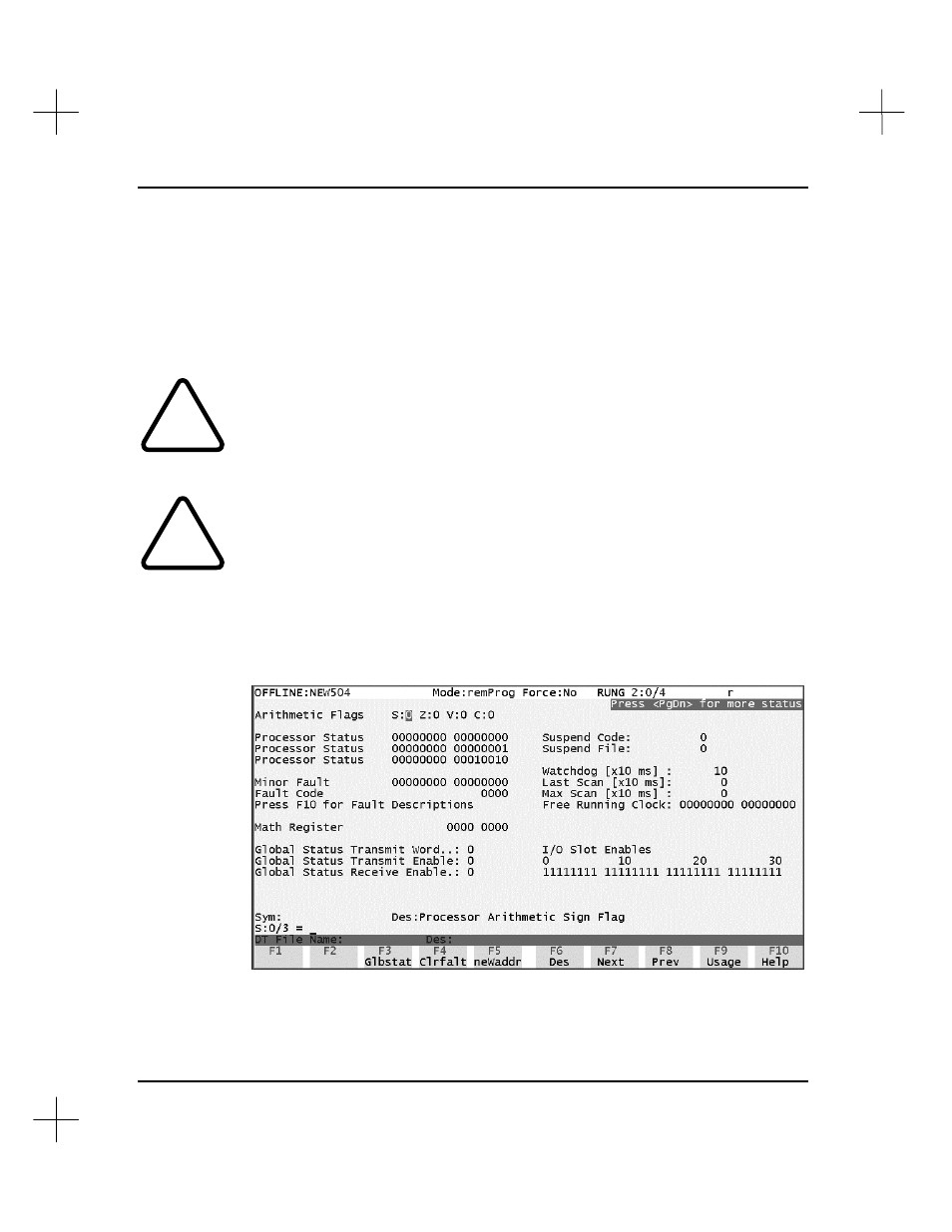 Monitoring the processor status file | Rockwell Automation 9323-S5500D A.I. SERIES MICROLOGIX 1000 AND PLC-500 SOFTW User Manual | Page 80 / 547