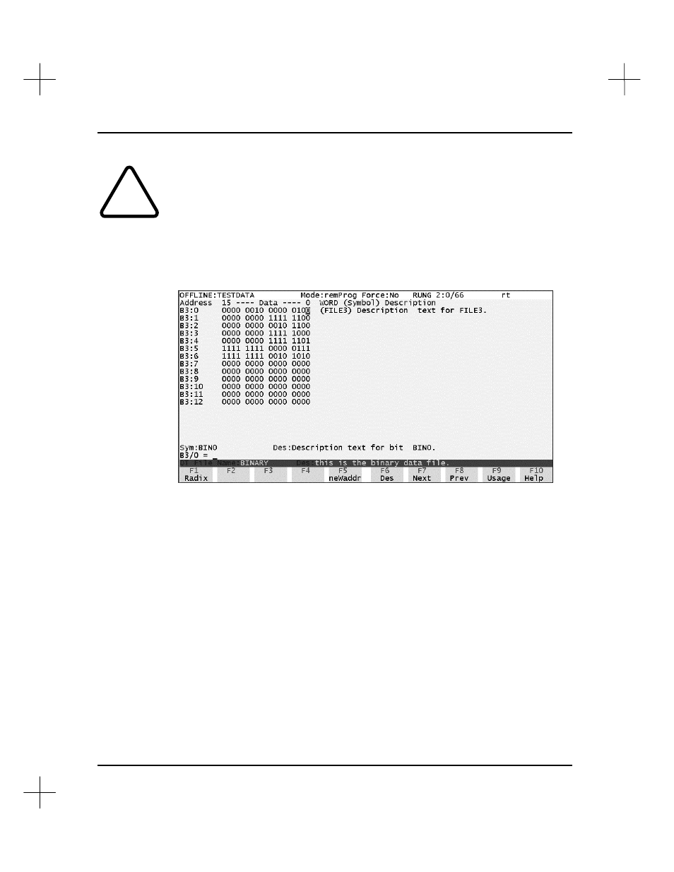Monitoring binary files | Rockwell Automation 9323-S5500D A.I. SERIES MICROLOGIX 1000 AND PLC-500 SOFTW User Manual | Page 84 / 547