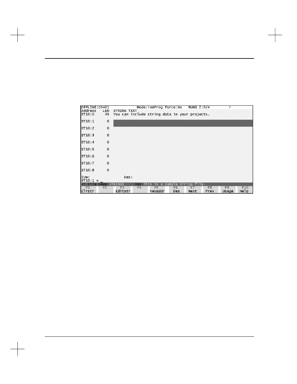 Monitoring string files | Rockwell Automation 9323-S5500D A.I. SERIES MICROLOGIX 1000 AND PLC-500 SOFTW User Manual | Page 91 / 547