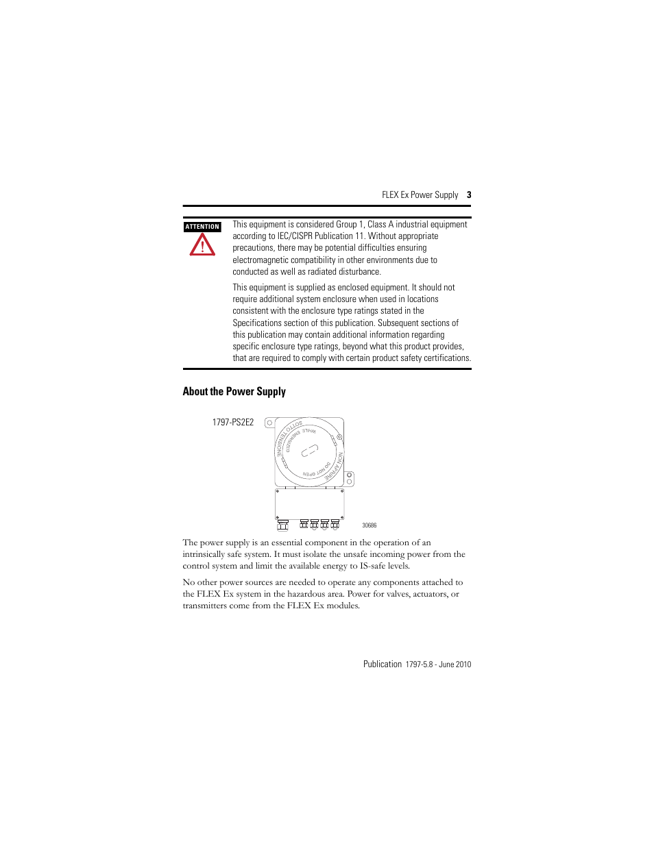 About the power supply | Rockwell Automation 1797-PS2E2 FLEX Ex Power Supply User Manual | Page 3 / 16