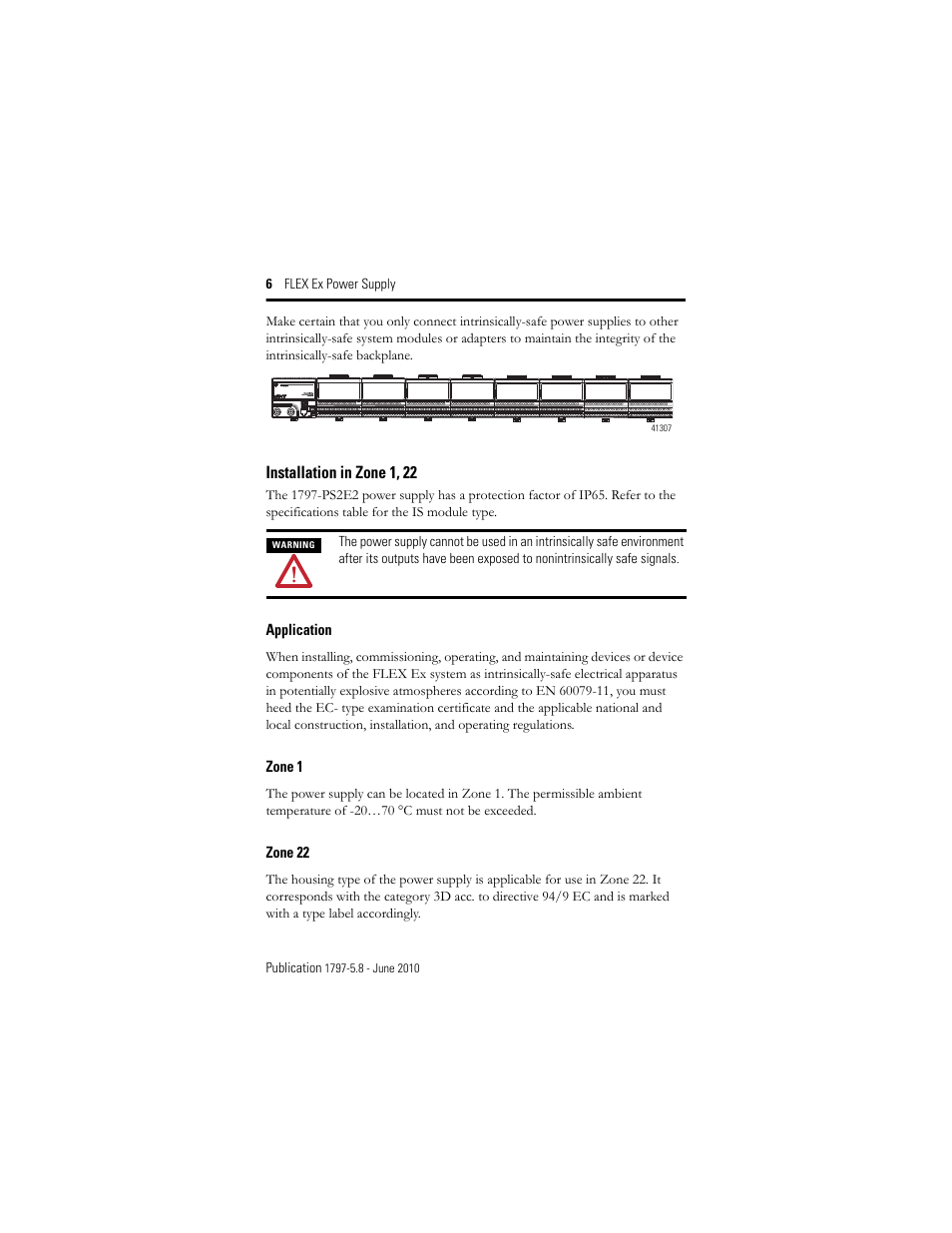 Installation in zone 1, 22 | Rockwell Automation 1797-PS2E2 FLEX Ex Power Supply User Manual | Page 6 / 16
