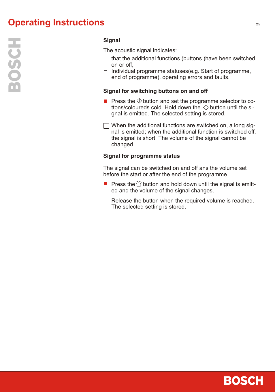 Т³ 27, Operating instructions | Bosch WVT 52458 User Manual | Page 27 / 49