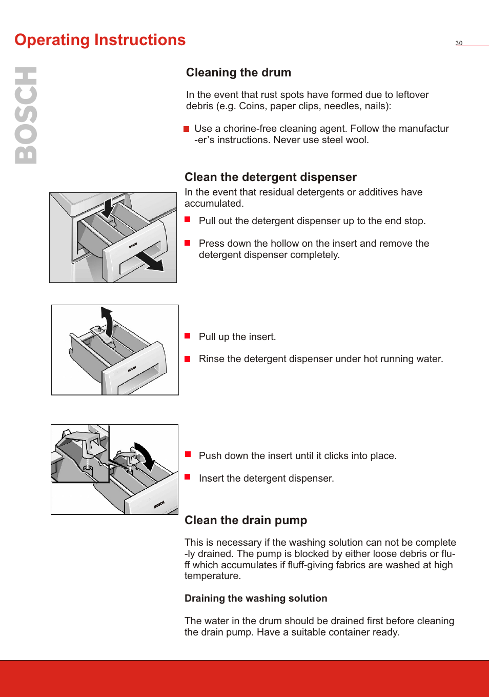 Т³ 32, Operating instructions | Bosch WVT 52458 User Manual | Page 32 / 49