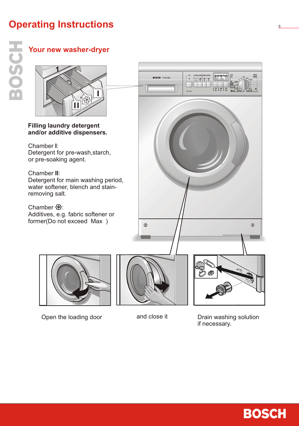 Т³ 7, Operating instructions | Bosch WVT 52458 User Manual | Page 7 / 49