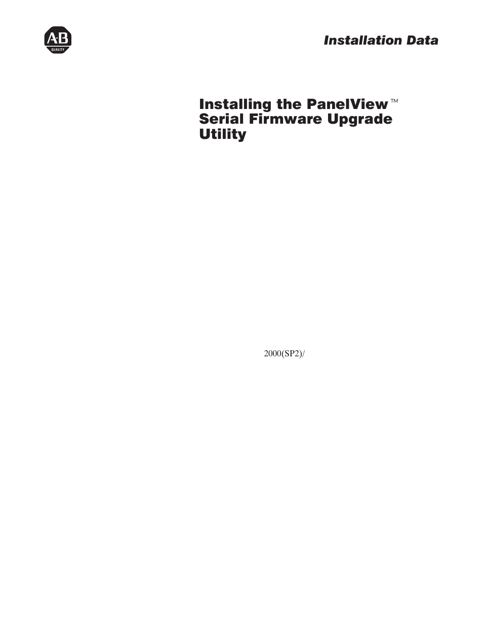 Rockwell Automation 2711E-ND7 Installing the PanelView Serial Firmware Upgrade Utility User Manual | 7 pages