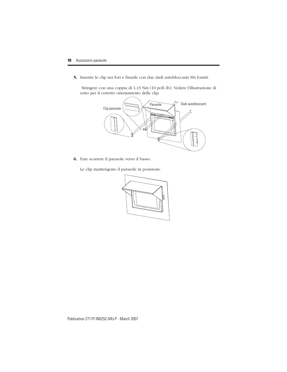 Rockwell Automation 2711P-RVT12 Solar Visor Accessory User Manual | Page 10 / 16