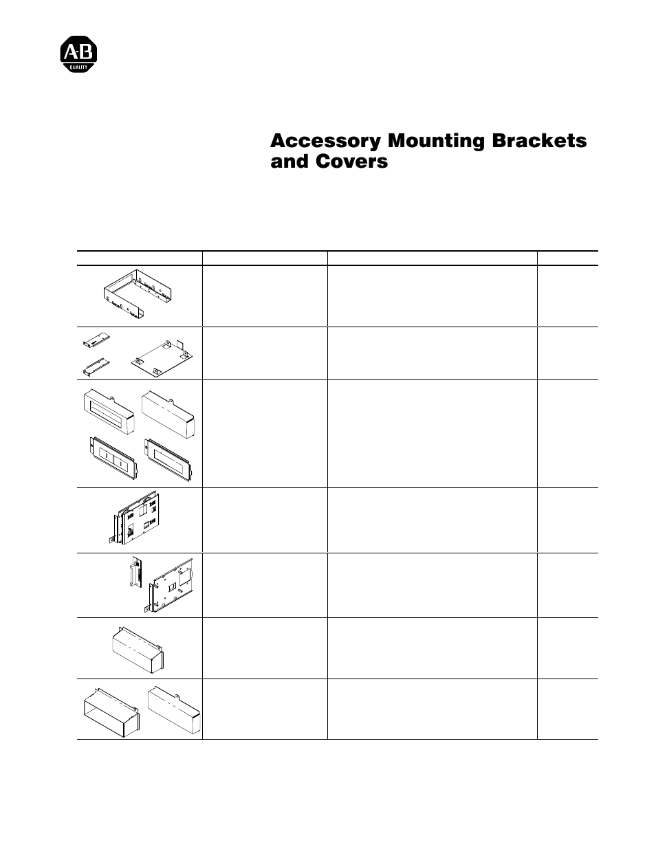 Rockwell Automation 6189 Accessory Mounting Brackets and Covers for 6180 Computers User Manual | 16 pages