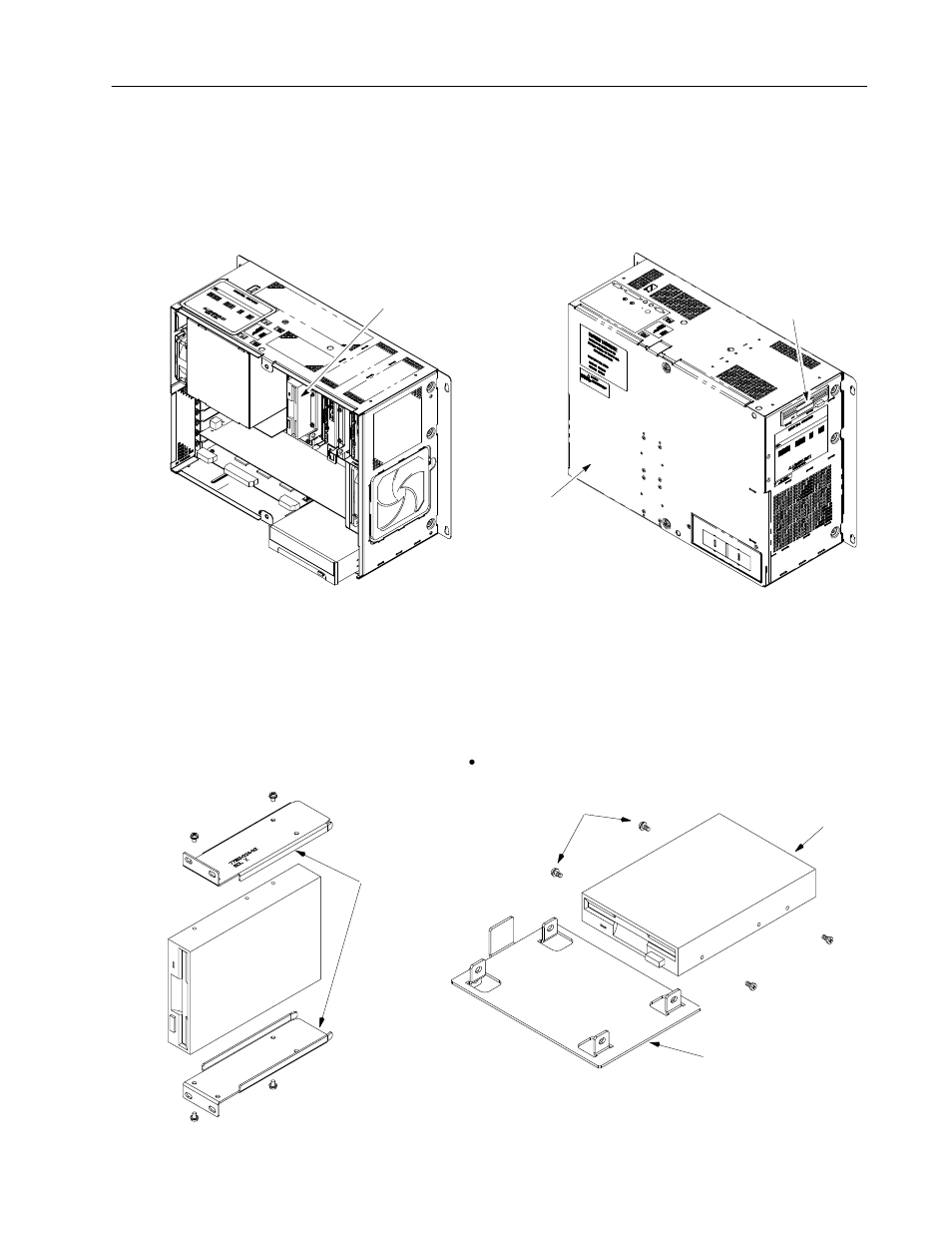 Floppy drive upper bay mounting bracket | Rockwell Automation 6189 Accessory Mounting Brackets and Covers for 6180 Computers User Manual | Page 5 / 16