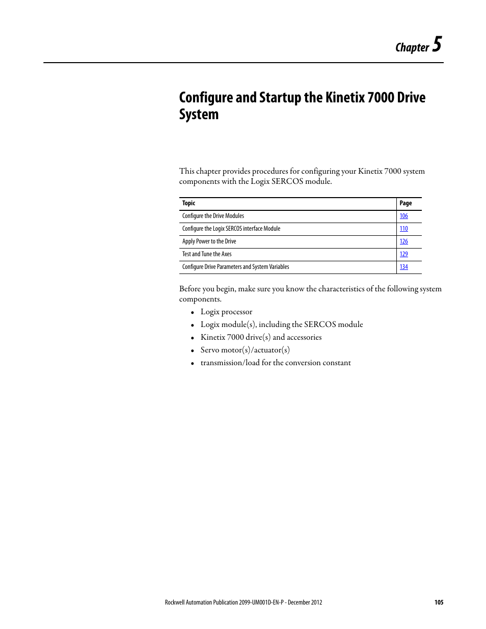 Chapter 5, Chapter | Rockwell Automation 2099-BMxx  Kinetix 7000 High Power Servo Drive User Manual User Manual | Page 105 / 190