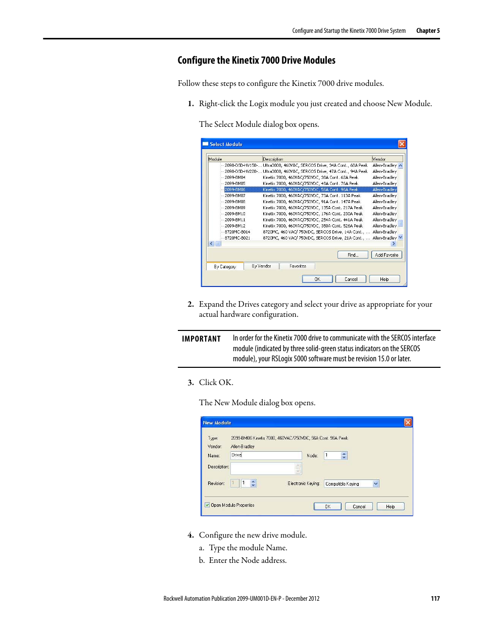 Configure the kinetix 7000 drive modules | Rockwell Automation 2099-BMxx  Kinetix 7000 High Power Servo Drive User Manual User Manual | Page 117 / 190