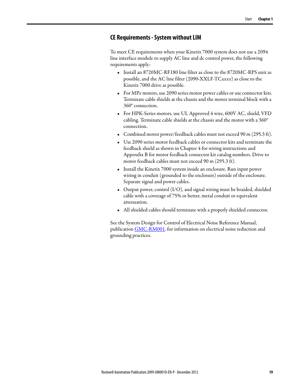 Ce requirements - system without lim | Rockwell Automation 2099-BMxx  Kinetix 7000 High Power Servo Drive User Manual User Manual | Page 19 / 190