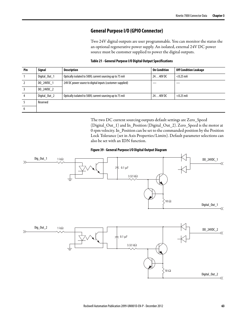 General purpose i/o (gpio connector) | Rockwell Automation 2099-BMxx  Kinetix 7000 High Power Servo Drive User Manual User Manual | Page 63 / 190