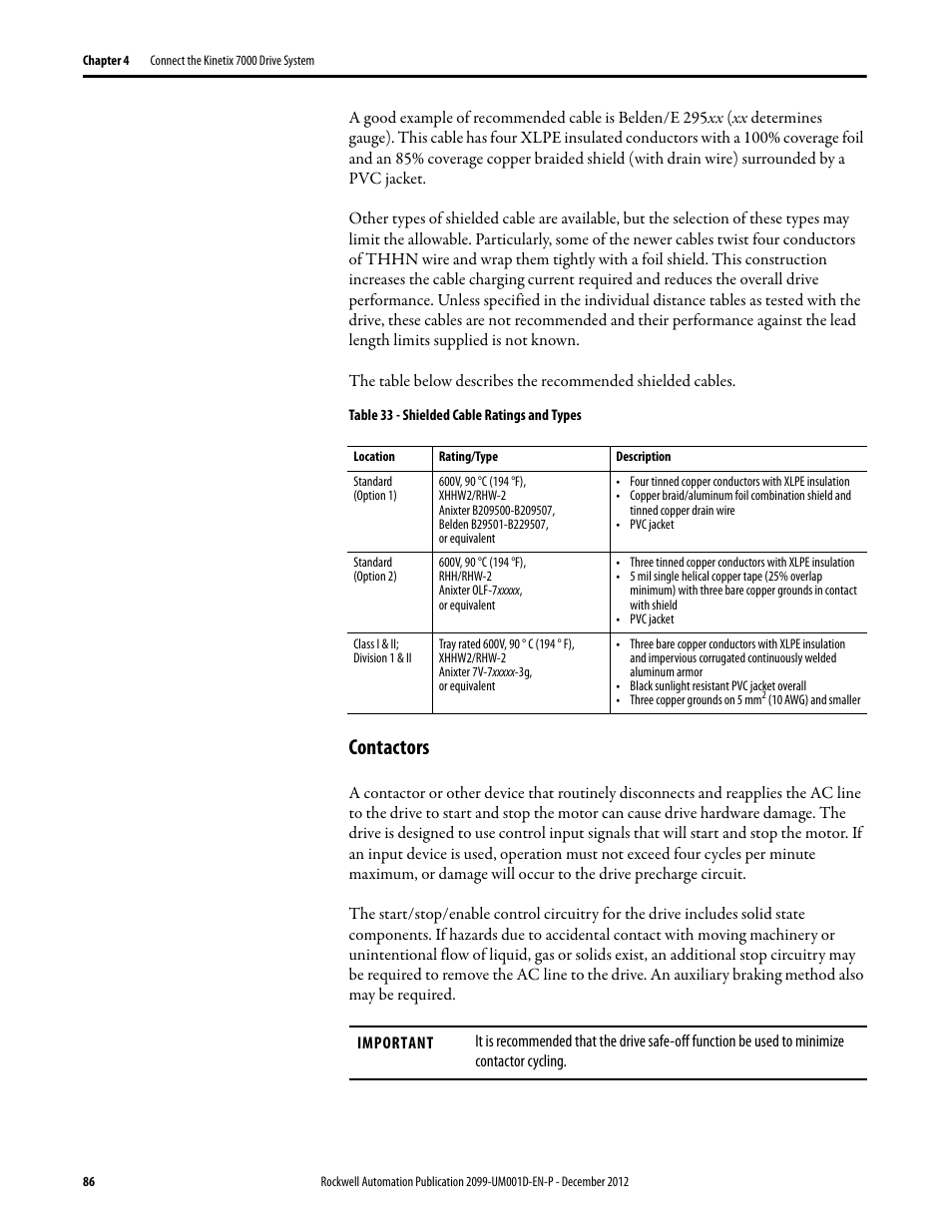 Contactors | Rockwell Automation 2099-BMxx  Kinetix 7000 High Power Servo Drive User Manual User Manual | Page 86 / 190