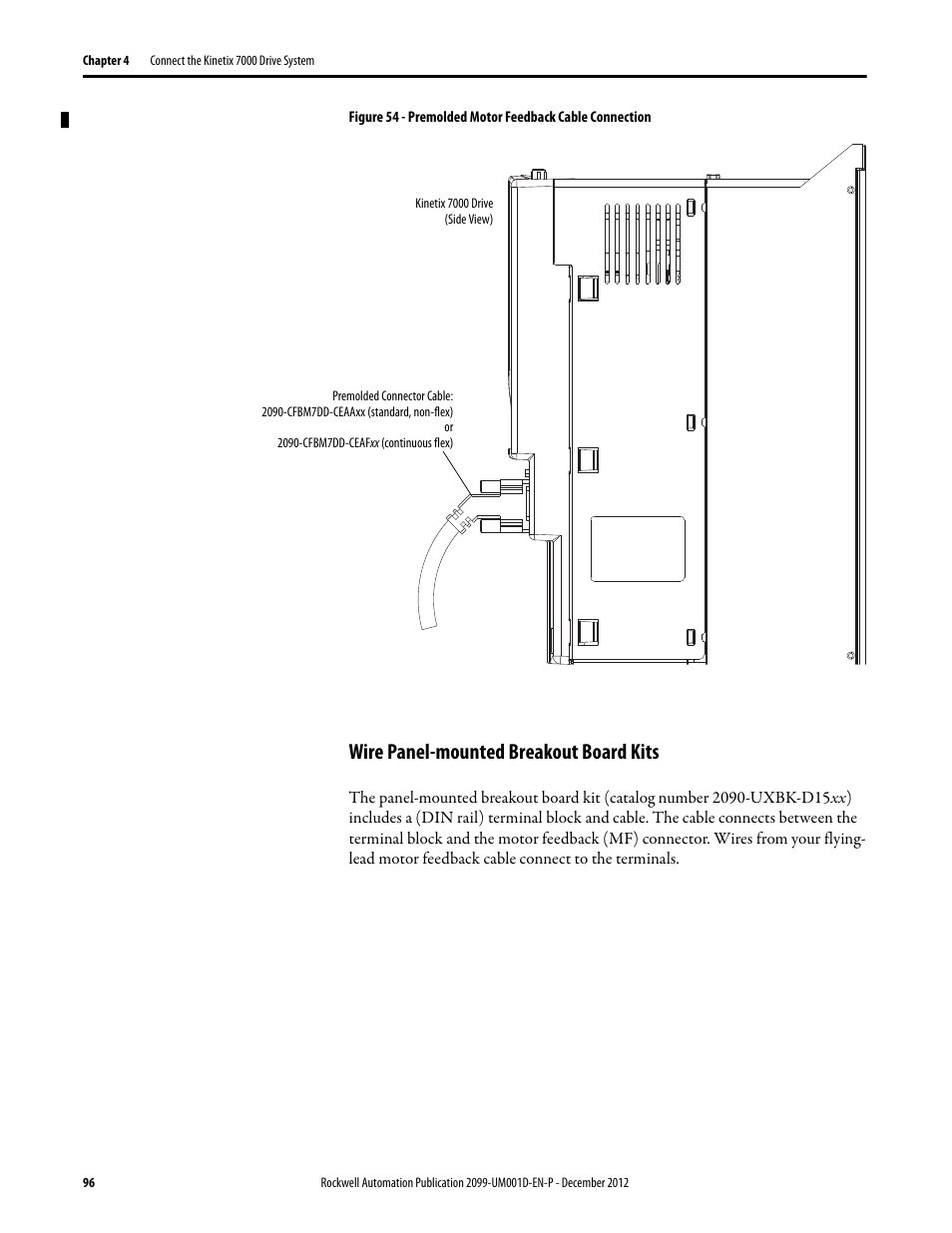 Wire panel-mounted breakout board kits, Wire panel-mounted breakout board kits on | Rockwell Automation 2099-BMxx  Kinetix 7000 High Power Servo Drive User Manual User Manual | Page 96 / 190